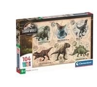 Clementoni Puzzle Jurassic World Supercolor – 104 pièces, 6 ans – Fabriqué en Italie