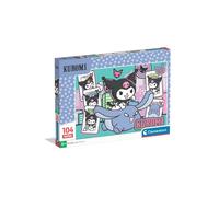 Puzzle 104 pièces Clementoni Kuromi 48,5 x 33,5 cm Illustré Pastel à partir de 6 ans