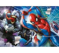 Puzzle 104 Pieces Spiderman et vernom - Set Puzzle DC Enfant Super Heros Spider-Man avec Carte Animal