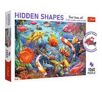 Puzzle 1060 Pièce Sous L'Eau Tropical Poisson Scène & Trouve The Caché Formes