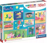 Clementoni Puzzle 10-en-1 Peppa Pig – 60/2×48/4×30/3×18 pièces – 4 ans – Fabriqué en Italie