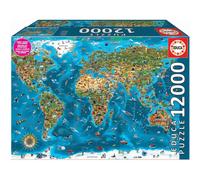 Puzzle - 12 000 pièces - Les merveilles du monde - 214x156 cm - Educa