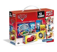 Puzzle 12 Cubes Multiplay - CLEMENTONI - Cars - Mixte - A partir de 3 ans