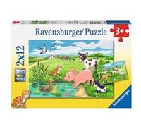 Ravensburger Puzzle Bébés Animaux de la Terre 07582 9 - 2 x 12 pièces