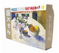 Puzzle 12 pièces - Fleurs et bol de fruits de gauguin marron TU