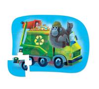 Crocodile Creek - Mini puzzle Go le Gorille, 12 pièces, 2+ ans, illustrations jungle, boîte robuste