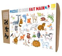 Puzzle en bois fait main 12 pièces - Puzzle Michèle Wilson - Alphabet des Animaux - Pour enfants dès 3 ans