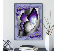 Puzzle 120 Pièces Adulte, Papillon Fleur Violet 25 x 20 cm Jeu Classique Puzzles pour Adultes Jouet Éducatif, Puzzle pour Adulte 120 Pieces, Jeu Difficile pour Les activités