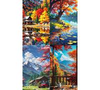 Puzzle 120 Pièces Adulte Paysage Quatre Saisons - Puzzle Classique Grand Format 25x20 cm - Jeu de Patience et d'Adresse en Famille - Idée Cadeau et Magnifique Décoration Murale