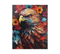 Puzzle 120 Pieces Adultes Aigle Fleurs 25 x 20 cm Puzzle Adulte Jeu éducatif défi Jouet Puzzle Impossible 120 Pièces Puzzles