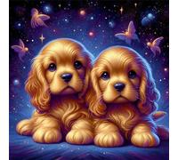 Puzzle 120 Pièces Adultes Animal Chien Papillon, Développe Observation, Logique et Concentration, Puzzle Adulte 120 Pieces 45x45 cm