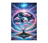 Puzzle 120 Pièces Adultes Arbre Yin Yang 25x20 cm Jeu Éducatif Jeu de Création et Logique Concentration, Cadeau Garcon et Fille, Puzzle Adulte 120 Pièces