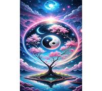 Puzzle 120 Pièces Adultes Arbre Yin Yang Puzzles Classique Divertissement Créatif Jouets de Jeu Stimulants Puzzle 120 Pieces 25x20 cm