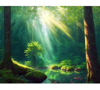 Puzzle 120 Pièces Adultes Bois du lac Sunshine 25x20cm 120 Pièces Puzzles pour Adultes Jeu éducatif défi Jouet, Puzzle Impossible pour Toute la Famille