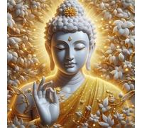 Puzzle 120 Pièces Adultes Bouddha d'or, Puzzle Adulte 120 Pieces, Relax Puzzles Jeux, Bricolage Puzzles Classiques pour Décoration Maison Cadeaux 45x45cm/18x18inch