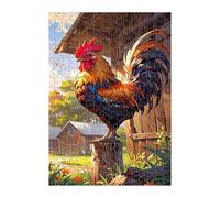 Puzzle 120 Pièces Adultes Ferme Coq 25x20 cm Jeu Éducatif Jeu de Création et Logique Concentration, Cadeau Garcon et Fille, Puzzle Adulte 120 Pièces
