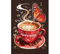 Puzzle 120 Pièces Adultes Grains de café Butterfly 25x20cm 120 Pièces Puzzles pour Adultes Jeu éducatif défi Jouet, Puzzle Impossible pour Toute la Famille