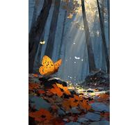 Puzzle 120 Pièces Adultes Papillon Arbres, Défis Amusants Parfait pour la Détente Créativité, Puzzle 120 Pieces 25 x 20 cm