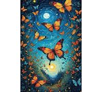 Puzzle 120 Pieces Adultes Papillon Ciel Étoilé 25 x 20 cm Puzzle Adulte Jeu éducatif défi Jouet Puzzle Impossible 120 Pièces Puzzles