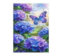 Puzzle 120 Pièces Adultes Papillon Hortensia 25x20 cm Jeu Éducatif Impossible Difficile comme Cadeau et Décoration Murale Puzzle Adulte 120 Pieces
