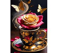 Puzzle 120 Pieces Adultes Papillon Rose, Puzzle Impossible Difficile et Stimulant Parfait pour Les Amateurs de Puzzles Cadeau Stimulant pour Hommes Femmes Plus âgés 25 x 20 cm