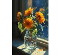 Puzzle 120 Pièces Adultes Tournesols Bouteille, Défis Amusants Parfait pour la Détente Créativité, Puzzle 120 Pieces 25 x 20 cm