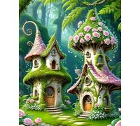 Puzzle 120 pièces Chalet de Dessin animé Puzzles pour Adultes Jeux d'activités Familiales,Puzzle à Faire Soi-même pour Décoration Murale de la Maison