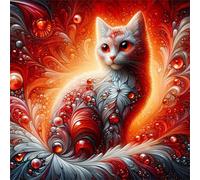 Puzzle 120 pièces,Chat psychédélique Puzzle Adulte,Divertissement créatif,Puzzles Classiques pour Adultes et Enfants à partir de 14 Ans,Décoration Murale Artistique
