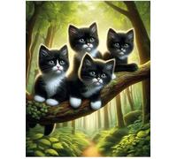 Puzzle 120 pièces Chats Animaux de la Jungle Puzzles pour Adultes Jeux d'activités Familiales,Puzzle à Faire Soi-même pour Décoration Murale de la Maison