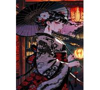 Puzzle 120 pièces Fille d'anime Japonaise Puzzles pour Adultes Jeux d'activités Familiales,Puzzle à Faire Soi-même pour Décoration Murale de la Maison