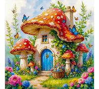 Puzzle 120 pièces,Fleurs de la Maison Champignon Puzzle Adulte,Divertissement créatif,Puzzles Classiques pour Adultes et Enfants à partir de 14 Ans,Décoration Murale Artistique