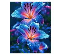 Puzzle 120 pièces Fleurs de lys Puzzles pour Adultes Jeux d'activités Familiales,Puzzle à Faire Soi-même pour Décoration Murale de la Maison