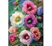 Puzzle 120 pièces Fleurs de Pavot colorées Puzzles pour Adultes Jeux d'activités Familiales,Puzzle à Faire Soi-même pour Décoration Murale de la Maison