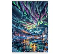 Puzzle 120 pièces Jeux éducatif Défi Jouets Paysage de Montagne d'Aurora Puzzles Classiques Puzzle DIY Cadeaux de l'art de la Décoration Moderne