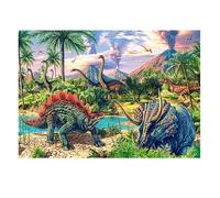 Puzzle 120 pièces : Les volcans et dinosaures