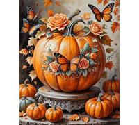 Puzzle 120 pièces Papillon Citrouille Puzzles pour Adultes Jeux d'activités Familiales,Puzzle à Faire Soi-même pour Décoration Murale de la Maison