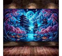 Puzzle 120 pièces Paysage du Palais Cascade Puzzles pour Adultes Jeux d'activités Familiales,Puzzle à Faire Soi-même pour Décoration Murale de la Maison