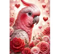 Puzzle 120 Pièces pour Adultes, Amour Rose Perroquet Puzzle Adulte 120 pièces, Jeu de Création et Logique, Activité Détente, Idée Cadeau Adulte Décoration Intérieure