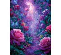 Puzzle 120 Pièces pour Adultes, Chemin des Roses Puzzle Adulte 120 pièces, Jeu de Création et Logique, Activité Détente, Idée Cadeau Adulte Décoration Intérieure