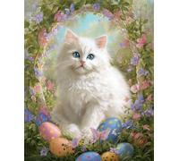 Puzzle 120 Pièces pour Adultes, Oeuf de Pâques pour Chat Puzzle Adulte 120 pièces, Jeu de Création et Logique, Activité Détente, Idée Cadeau Adulte Décoration Intérieure