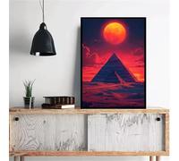 Puzzle 120 pièces,Pyramide de la Lune Rouge Puzzl pour Adultes, Puzzles pour Adultes Jeu éducatif Défi Jouet, Jeu d'adresse pour Toute la Famille, Puzzle pour Adulte Enfants