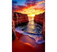 Puzzle 1200 Pieces 75x50 cm Côtier Couchers de Soleil Puzzles, Jeu de Création et Logique, Jeux éducatif Défi Jouets Activité Familiale Parfaite Puzzle 1200 Pièces Adultes