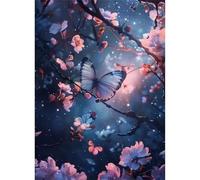 Puzzle 1200 Pièces Adultes Branche Papillon Pétale 75x50cm 1200 Pièces Puzzles pour Adultes Jeu éducatif défi Jouet, Puzzle Impossible pour Toute la Famille