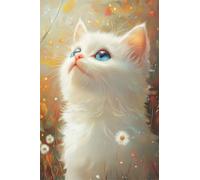 Puzzle 1200 Pièces Adultes Chat aux Yeux Bleus, 1200 Pièces Puzzles pour Adultes Jeu éducatif Jouets Défi, Décoration de la Maison, Cadeaux de Vacances