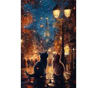 Puzzle 1200 Pièces Adultes Chat Rues 75 x 50 cm, Jeux éducatif, Divertissement Créatif, Puzzle Classique, Jeu Difficile Puzzles 1200 Pièces