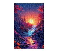 Puzzle 1200 Pièces Adultes Coucher de Soleil Rivière 75x50 cm Jeu Éducatif Jeu de Création et Logique Concentration, Cadeau Garcon et Fille, Puzzle Adulte 1200 Pièces