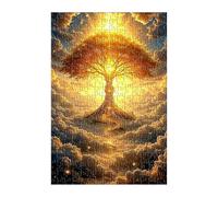 Puzzle 1200 Pièces Adultes Lever du Soleil Arbre de Vie 75x50 cm Jeu Éducatif Impossible Difficile comme Cadeau et Décoration Murale Puzzle Adulte 1200 Pieces