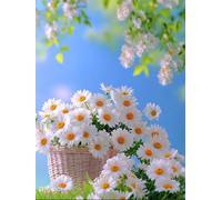 Puzzle 1200 Pièces Adultes Marguerites Blanches, Défis Amusants Parfait pour la Détente Créativité, Puzzle 1200 Pieces 75 x 50 cm