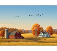 Puzzle 1200 Pieces Adultes Paysages d’Automne, 75x50cm Jigsaw Puzzles Classiques, Puzzle Adulte 1200 pièces Ferme, Jeu Éducatif et Défi de Concentration, Idée Cadeau Anniversaire