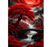 Puzzle 1200 Pièces Adultes Rivières Paysage Rouge Puzzle Difficile et Stimulant Jeux éducatif Puzzles Classiques Puzzles 1200 Pièces Adultes Cadeau Stimulant 75 x 50 cm